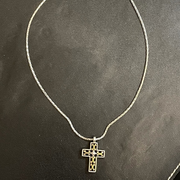 BRIGHTON SEVILLE CROSS Gold Silver Pendant NECKLACE - Picture 4 of 6